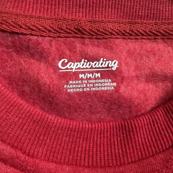 Oklahoma Sooners Crewneck Sweatshirt Men’s M Crimson Logo Spellout Captivating - Picture 5 of 10